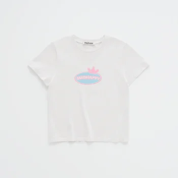 White Crown Shrunken T-shirt